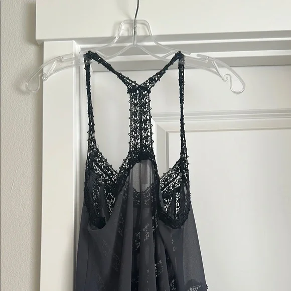 Sparkle & Fade Black Lace Overlay Dress - Picture 5 of 6